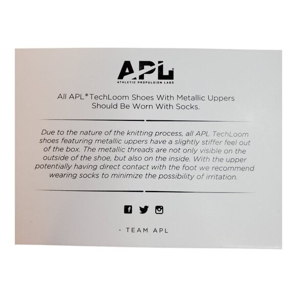 NWT APL SZ 7.5 Women's TechLoom® Bliss Running Shoes - Slip-Ons Metallic Vanilla - Picture 9 of 9